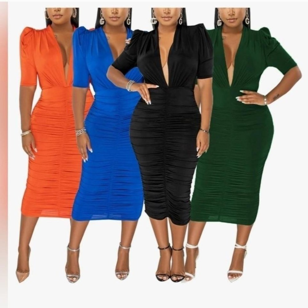 NWOT Sexy green midi dress medium‎